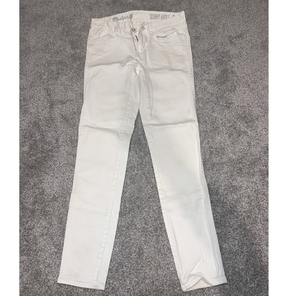 Madewell white skinny jeans